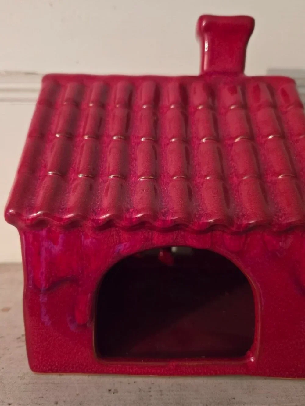 Red Schoolhouse Candle Holder